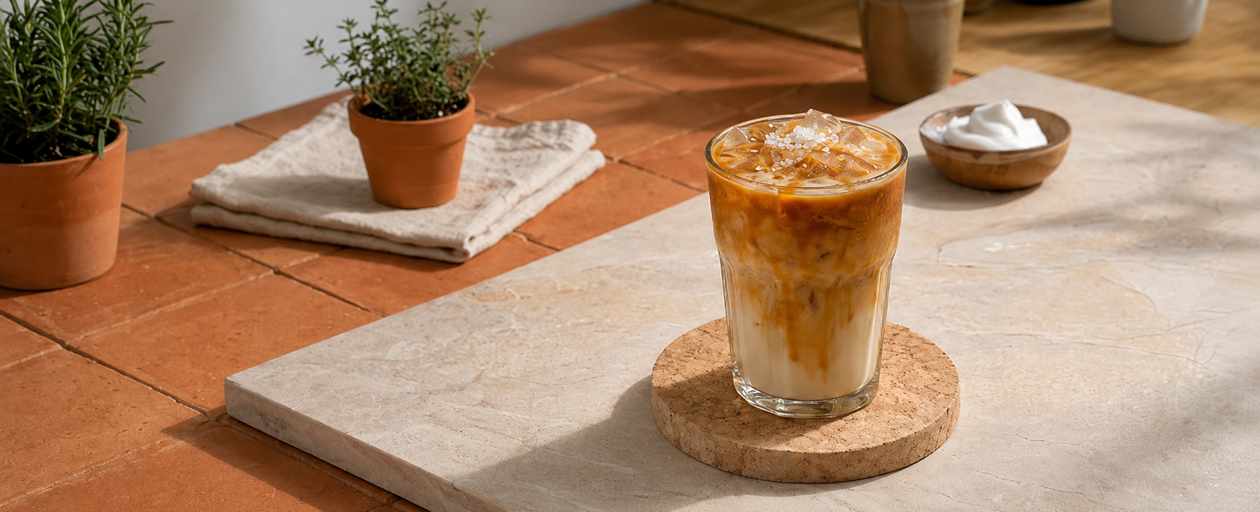 Iced Salted Caramel Silk Latte