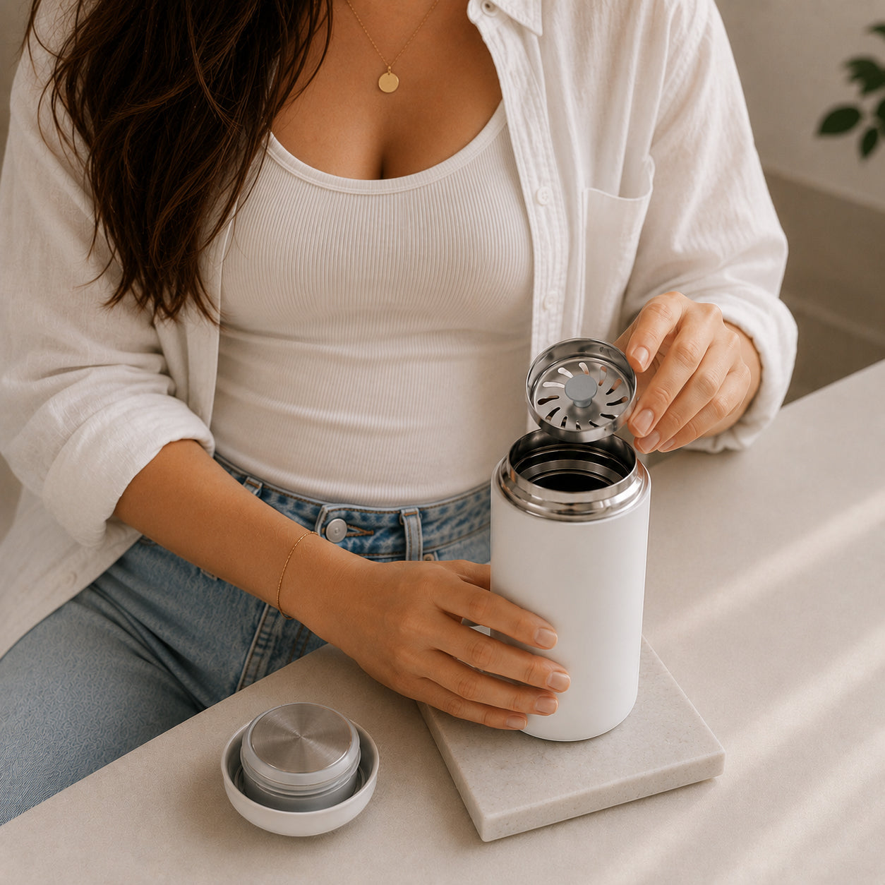 13oz Insulated Mixing Tumbler - White